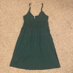Green spaghetti strap mini sundress